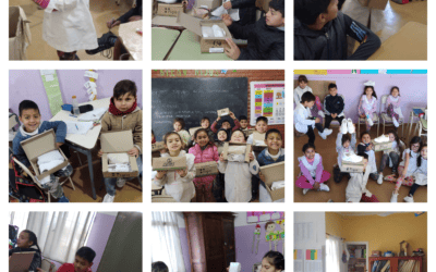 Donación útiles escolares y zapatillas a la escuela J,M. Paz, La Falda.